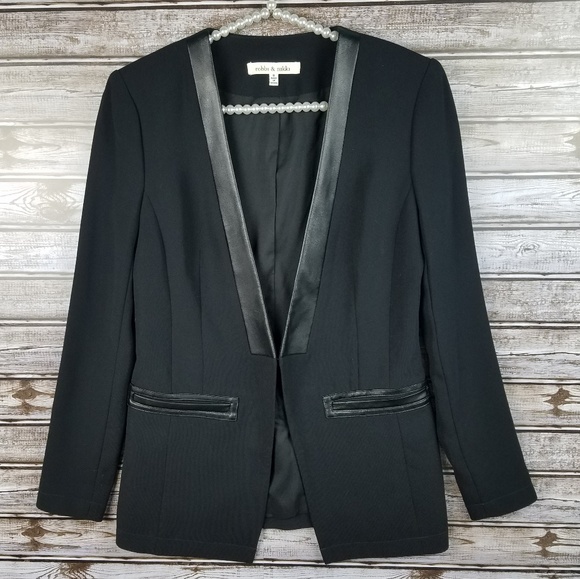 Robbi & Nikki by Robert Rodriguez Jackets & Blazers - Robbi Nikki dress jacket blazer faux leather trim